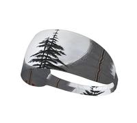 Moon Pine Tree - Diadema deportiva elástica, unisex, suave y transpirable, de rápida absorción, material de poliéster