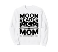 Moon Reader Book Mom Lost Between Stars and Pages Sudadera