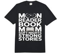 Moon Reader Book Mom Soft Nights Strong Stories Comfort Colors Adult Heavyweight T-Shirt