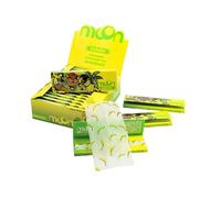 MOON Slow Burning High Quality Wood Pulp Carton Paper 40 Hojas Por Libro 1 1/4 Size 77x44mm 20 Libros/Libro 40 Hojas Total 800 Hojas 14 G/M2 Banana