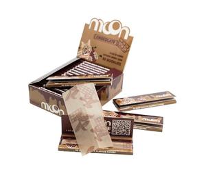 MOON Slow Burning Wood Pulp Cartón Papel de Alta Calidad 40 Hojas Por Libro 1 1/4 Tamaño 77x44mm 20 Libros/40 Hojas Por Libro 800 Hojas En Total 14 G/M2 Chocolate