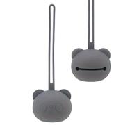 Moon Snow Panda - Soporte para chupete higiénico, funda de viaje de silicona para chupete, soporte para chupete, soporte para chupete, soporte para chupete con correa, 100% silicona de grado