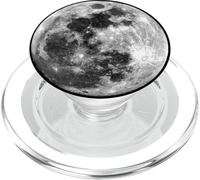 Moon Space: Full Moon Lunar Grey Phone Holder Knob PopSockets PopGrip para MagSafe