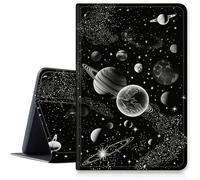 Moon Space - Funda para iPad de 9ª/8ª/7ª generación de 10.2 pulgadas versión 2021/2020/2019, funda plegable de piel sintética a prueba de golpes con función de apagado y encendido automático para iPad