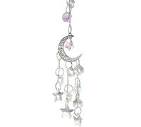 Moon Suncatcher Crystal Light Catcher Hanging Rainbow Prism Window Sun for Garden Home Christmas Decor(Color3)