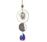 Moon Suncatcher Crystal Light Catcher Hanging Rainbow Prism Window Sun for Garden Home Christmas Decor(Color2)