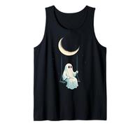 Moon Swing Ghost Camisa Espeluznante Linda Noche Octubre Camiseta sin Mangas