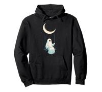 Moon Swing Ghost Camisa Espeluznante Linda Noche Octubre Sudadera con Capucha