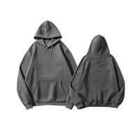 Moon Tattoo Sudadera con Capucha de algodón Sport High Street Sudadera de Tela Unisex(B Gray,L)