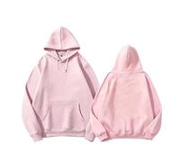 Moon Tattoo Sudadera con Capucha de algodón Sport High Street Sudadera de Tela Unisex(B Pink,4XL)