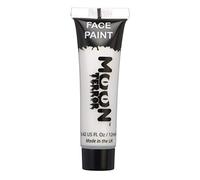 Moon Terror Pintura facial de Halloween Pintura corporal | Maquillaje SFX, Maquillaje de efectos especiales Blanco malvado 12 ml (Paquete de 1)