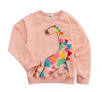 Moon Under the Bridge Sudadera de algodón con cuello redondo para, Pink Diplodocus, 3-4 Años