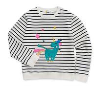 Moon Under the Bridge Sudadera de algodón con cuello redondo para, Unicornio a rayas, 4-5 Años