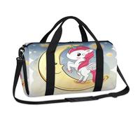 Moon Unicorn - Bolsa de deporte para niña, diseño de unicornio, para fin de semana, para la noche, para viajes, gimnasio, equipaje, para niños, mujeres, hombres