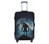 Moon Wolf Warrior - Fundas elásticas para equipaje de viaje, 45,7 a 81,3 cm, Black, S