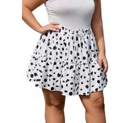 Moon Wood Falda Mujer Curvy Floral Minifalda Sexy Corta Plisada Falda Corta Mujer para PlayaTallas Grandes Vaca XL