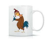 Moonai Chicken Joe Is A Vibe Ambasador Taza de Té y Café de Cerámica Clásica Blanca Negra y Rosa Mágica 330ml