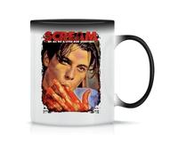 Moonai Scream Movie Billy Loomis Skeet Ulrich Taza de Té y Café de Cerámica Clásica Blanca Negra y Rosa Mágica 330ml