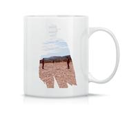 Moonai The Good The Bad And The Ugly Taza de Té y Café de Cerámica Clásica Blanca Negra y Rosa Mágica 330ml, Moonai-Mug-White-330ml-DBFPI