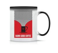 Moonai Twin Peaks Damn Good Coffee Red Taza de Té y Café de Cerámica Clásica Blanca Negra y Rosa Mágica 330ml, Moonai-Mug-Magic-330ml-DBGMX