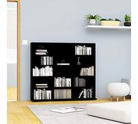 MOONAIRY Estantería para CD, Vitrinas para Colecciones De Pie, Estanterias, Vitrina para Perfumes, Mueble CD, Mueble Estanteria, de aglomerado Negro 102x23x89,5 cm