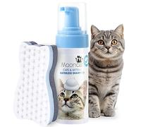 Mooncat Juego de baño para gatos, champú seco y cepillo de baño (juego de baño para gatos)