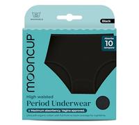 Mooncup Bragas Menstruales de Cintura Alta, Absorben Hasta 10 Tampones, Lavables a Máquina, XL - Talla UK 16, Negro (Pack de 1)