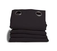 HomeMaison Moondream HM6902047 - Cortina Opaca acústico/térmica de algodón, 145 x 260 cm, algodón, Negro, 260x145 cm