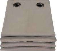 MOONDREAN Cortina acústica de terciopelo ollaos gris MC740 130x260