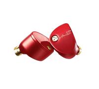 Moondrop Aria 2 Rojo - Auriculares intraauriculares con cable de 2 pines de 0,78 mm, enchufes intercambiables, auriculares de 3,5/4,4 mm