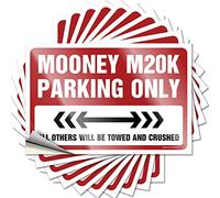 Mooney M20k Parking Only - Calcomanías occidentales | Decoración de barra Tiki de vinilo impermeable para casco adolescente extraíble (6 x 9 cm)