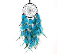 MOONFLY Dream Catchers Handmade Traditional Feather Hanging Home Wall Decoration D cor Ornament Craft Native American Style Blue Feather