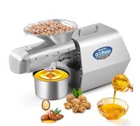 Moongiantgo 1800w Prensa De Aceite Inteligente, Acero Inoxidable Frío/Caliente Con Control De Temperatura, Varilla Extendida, Bajo Ruido Para Maní, Nuez, Sésamo (No Aceitunas), 13-19 Libras/Hora