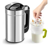 Moongiantgo Máquina De Leche De Soja 1l, Máquina De Leche Vegetal 7 En 1 Con Receta, Apta Para Leche De Soja, Leche De Almendras, Leche Vegana, Leche De Avena, Gachas, Pasta, Jugo, Autolimpieza, 220v