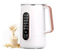 Moongiantgo Máquina para Leche Vegetal 1,2L, 8-en-1 Máquina de Leche de Soja Automática para Almendra, Avena y Bebidas Sin Lácteos, 10 Cuchillas, 12h Inicio Retrasado, Autolimpieza, 220V