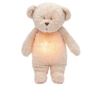 Moonie 2.0 Oso Zumbido Orgánico con Lámpara de Noche - Rosa