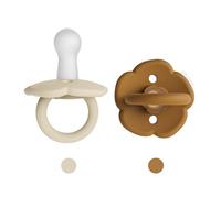 Moonkie Chupete, Chupetes Todo Silicona, Tetina Bebe 6-18 Meses, Chupete sin BPA, Súper Blandito, Tetina Bebe Forma de Pétalo, Chupete para Bebés (Paquete de 2)