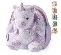 Moonkie Hug & Go Mochila Niña, Bolso Infantile Unicornio con Juguete Desmontable, para Niñas 1 2 3 Años, Mochila Bebe Guarderia de Peluche Suaves, Perfecto para Viajes & Regalos Niños