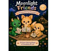 Moonlight Friends Coloring Book: 25 Cozy Adventures with Milo, Lumi & Mochi