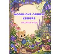 Moonlight Garden Keepers: A Cute and Cozy Bold & Easy Coloring Book with Tiny Greenhouse Friends