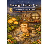 Moonlight Garden Owl: Cozy Rainy Scenes to Color - A Peaceful Coloring Book for Adults (The Rainy Day Friends Collection)