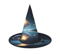 Moonlight in Dreams Sombrero de bruja de Halloween, sombrero de bruja para niños y mujeres, perfecto para decoración de fiesta de Halloween y disfraces