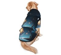 Moonlight in Dreams - Sudadera con capucha para perro, ropa de poliéster suave y transpirable para perros medianos y grandes