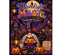 Moonlight Magic: A Whimsial Halloween Gnome Coloring Adventure