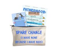 Moonlight Makers Funny Office Supplies Gift Set - Fatherhood Pen Set, Today's Garbage Notepad, Spare Change Zipper Pouch - Cute Stationery Sets for Women, Funny Gifts for Friends and Coworkers