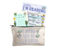 Moonlight Makers Funny Office Supplies Gift Set - I'm Reading Pen Set, To Do Or Not To Do Notepad, I'll Be Reading Zipper Pouch - Cute Stationery Sets for Women, Funny Gifts for Friends and Coworkers