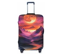 Moonlight Mountain View - Funda elástica para equipaje de viaje, protector de maleta, antiarañazos, estampado, Black, S