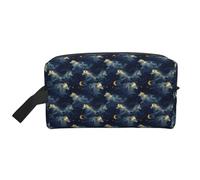 Moonlight Night Sky - Neceser con estampado de lobo para hombres y mujeres, bolsa de aseo de viaje, bolsa de cosméticos, bolsas de aseo colgantes para accesorios de viaje