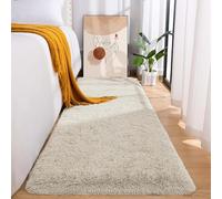 MOONLIGHT20015 Alfombras Mullidas para Dormitorio Sala de Estar - Alfombras de Área Shaggy Crema Mullidas Antideslizantes - Alfombra de Pasillo Super Suave Pelo Grueso Que No Suelta Pelos, 60 x 220 cm