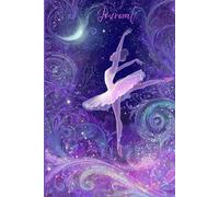 Moonlit Ballet Journal: A Dreamy Notebook Featuring a Ballerina with Swirls, Stars, Moon, and Glitter on a Purple Background - Perfect for Writing, Dance Notes, and Creative Expression